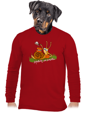 Makám na baráku pánské dlouhý rukáv Red