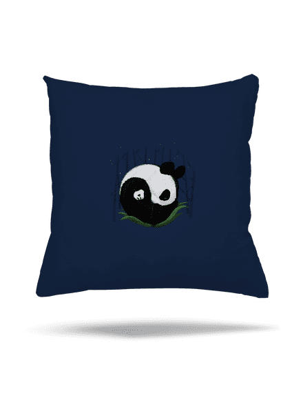 Dvě spící pandy polštář Dark Navy