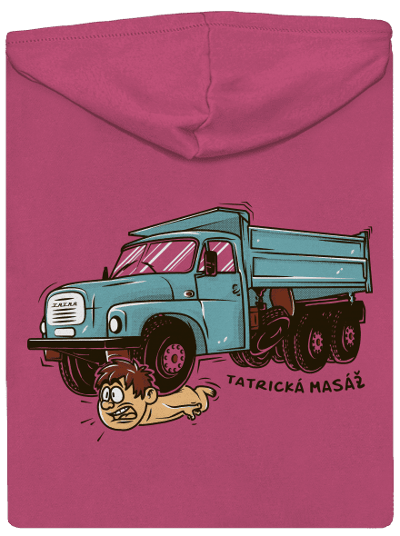 Tatrická masáž dámská mikina na zip Magenta