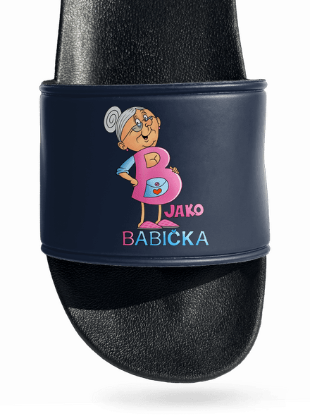 B jako babička pantofle Navy