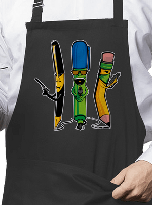 Psací gang zástěra Dark Grey