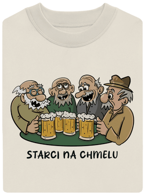 Starci na chmelu unisex mikina bez kapuce Off White