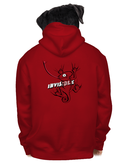 Invisible chameleon pánská mikina na zip Red