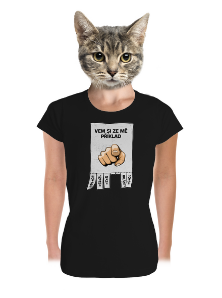Vem si ze mě příklad dámské tričko premium Black
