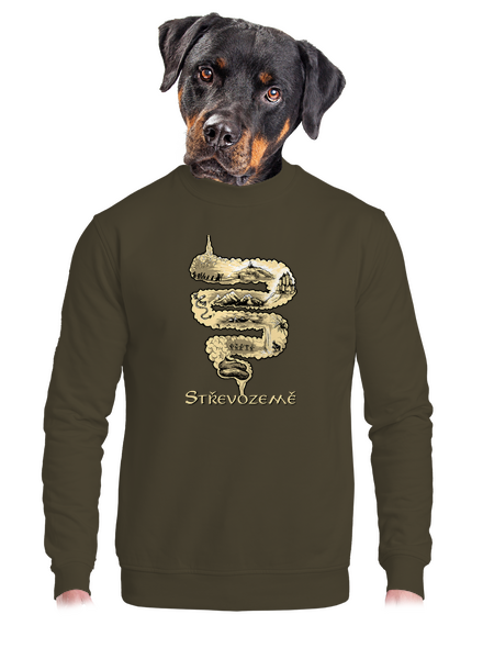 Střevozemě unisex mikina bez kapuce Urban Khaki