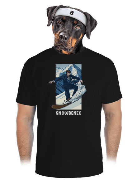 Snowbenec a snowbenka pánské sportovní tričko Black