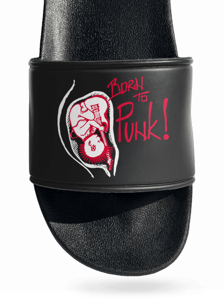 Born to punk pantofle Black