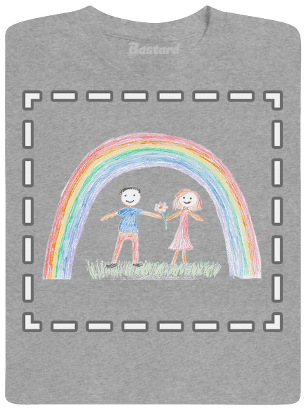 Dětské kresby - nahraj vlastní pánské tričko Sport Grey