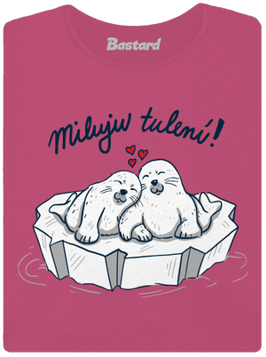 Miluju tulení dámské tričko premium Magenta