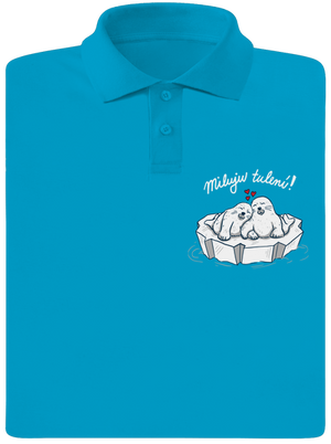 Miluju tulení pánská polokošile Blue Atol