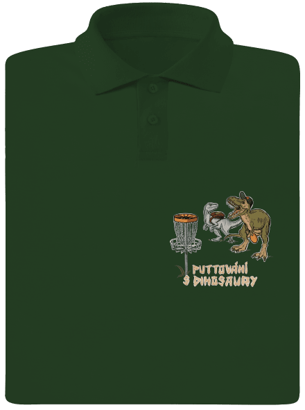 Puttování s dinosaury pánská polokošile Bottle Green Mal