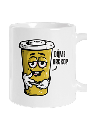 Dáme brčko? klasický hrnek White