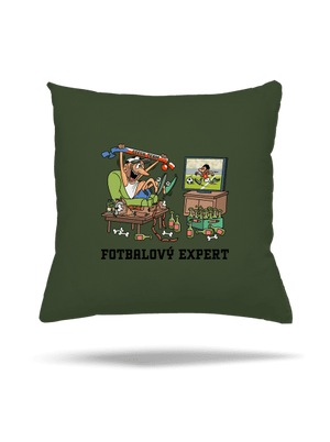 Fotbalový expert polštář Olive Green