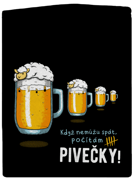 Pivečka pánská mikina na zip Black