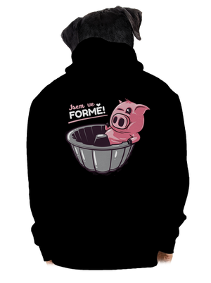 Ve formě pánská mikina na zip Black