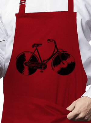 Gramofonové kolo zástěra Red