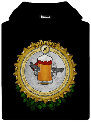 Pivní horoskop: Střelec pánská mikina klokanka Black