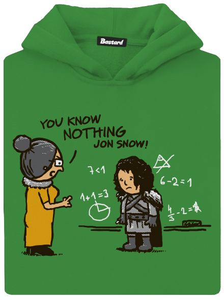 You Know Nothing dětská mikina klokanka Kelly Green AWD