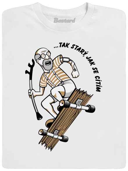 Starý, jak se cítím pánské tričko White