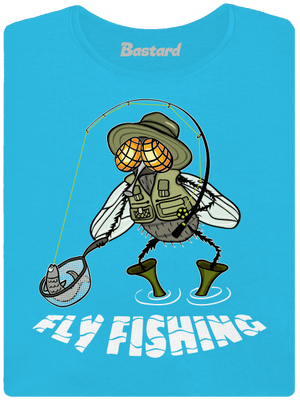 Fly fishing dámské tričko s lemem Blue Atol