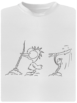 Omalovánka: Nesprávný konec dětské sportovní tričko White