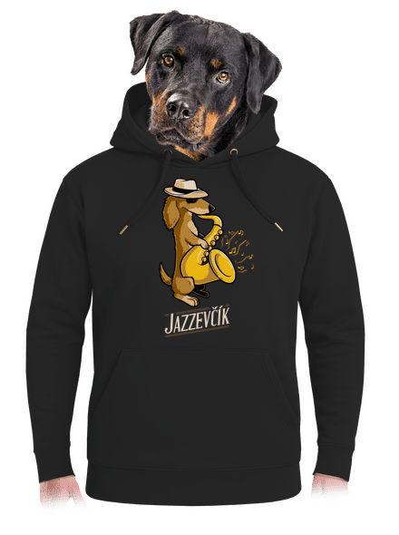 Jazzevčík unisex mikina premium Dark Black