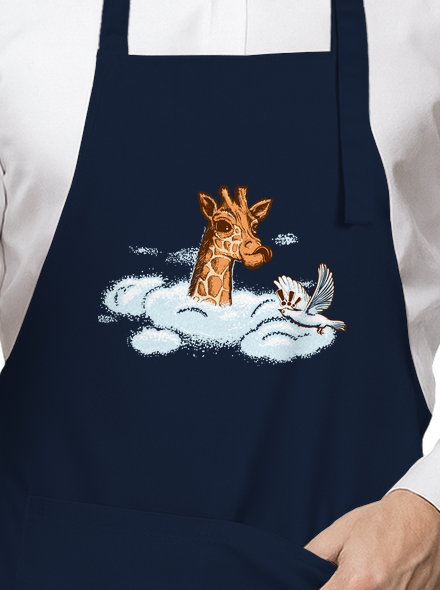 Žirafa v oblacích zástěra Navy