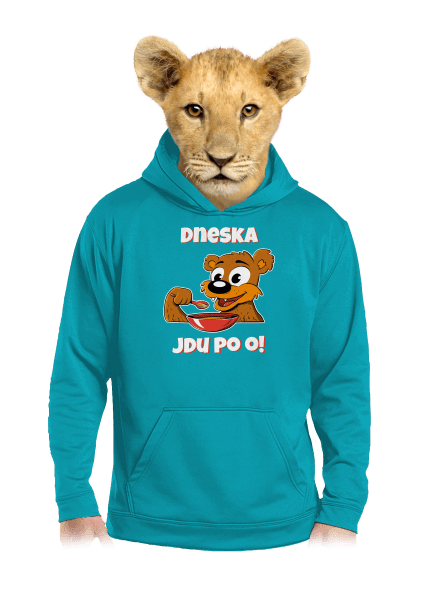 Dneska jdu po o dětská mikina klokanka Hawaiian Blue