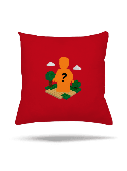 Lego postava z vlastní fotky polštář Red