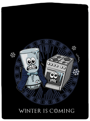 Winter is coming pánská mikina na zip Black