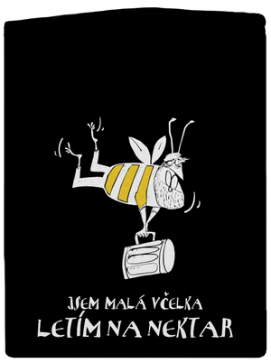 Malá včelka pánská mikina na zip Black