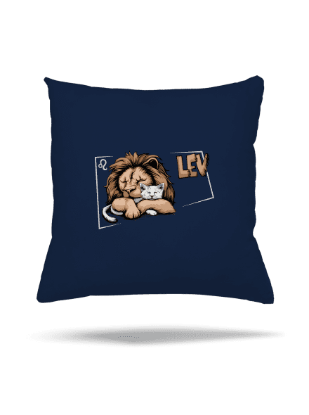 Kočičí horoskop: Lev  polštář Dark Navy