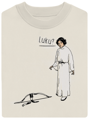 Luke a Leia unisex mikina bez kapuce Off White
