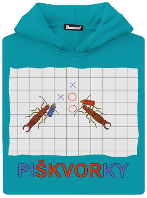 Škvoří piškvorky dětská mikina klokanka Hawaiian Blue