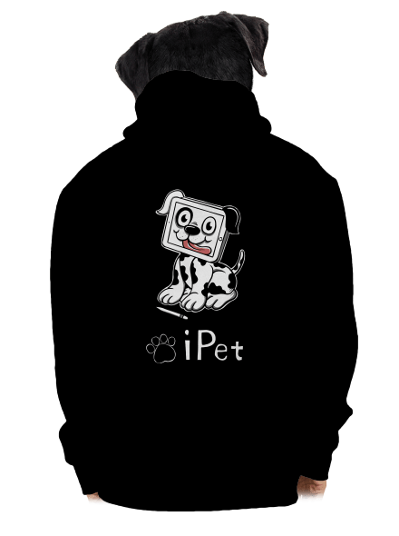 iPet pánská mikina na zip Black