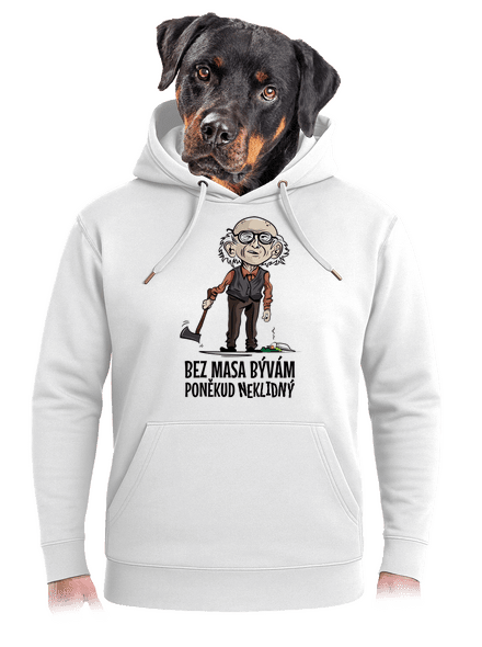 Neklidný bez masa unisex mikina premium Snowwhite