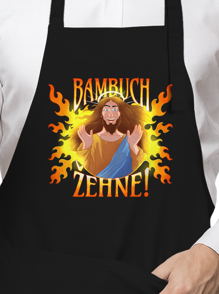 Bambuch žehne zástěra Black