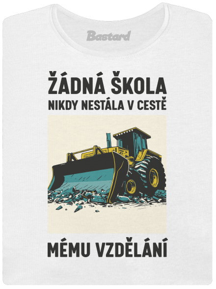 Žádná škola dámské tričko s lemem White