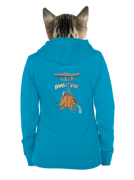 Bambi vak dámská mikina na zip Blue Atol