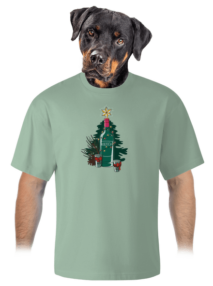 Vánoční borovička unisex tričko oversized Sage