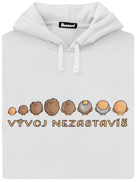 Vývoj nezastavíš dámská mikina klokanka White