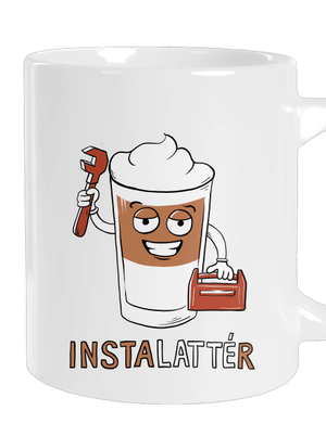 Instalattér velký hrnek White