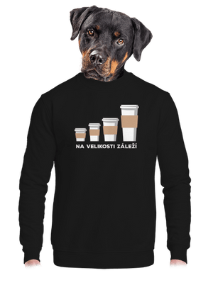 Na velikosti záleží unisex mikina bez kapuce Black