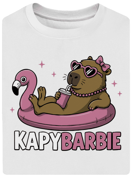Kapybarbie unisex tričko oversized White