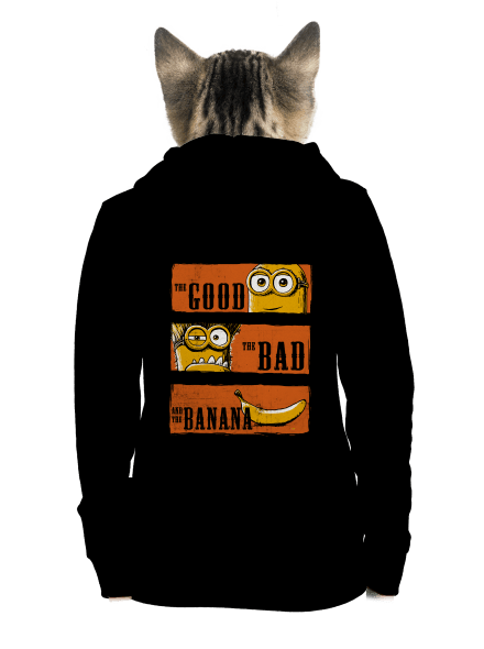 Hodný zlý a banán dámská mikina na zip Black