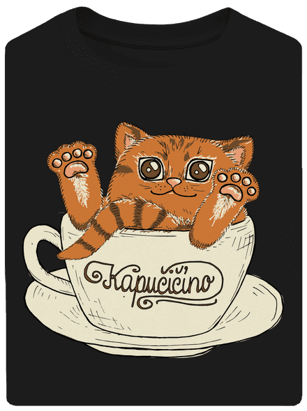 Kapučičíno unisex tričko oversized Black