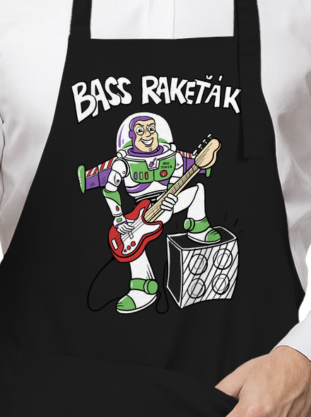 Bass Rakeťák zástěra Black
