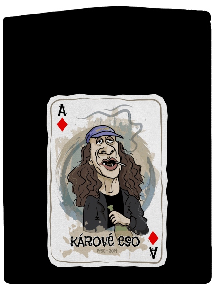 Kárové eso Jirky Káry pánská mikina na zip Black