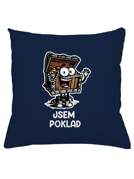 Jsem poklad polštář Dark Navy