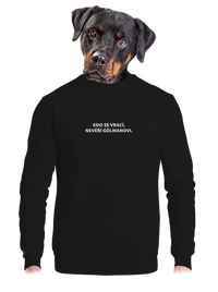 unisex mikina bez kapuce